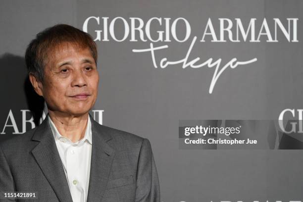 Japanese architect Tadao Ando arrives at the Giorgio Armani 2020 Cruise Collection on May 24, 2019 in Tokyo, Japan.