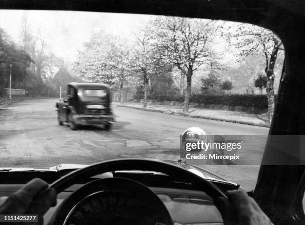 Correctly adjusted wing mirror can at a glance, give a motorist a clear picture of what is happening behind. 7th November 1959.