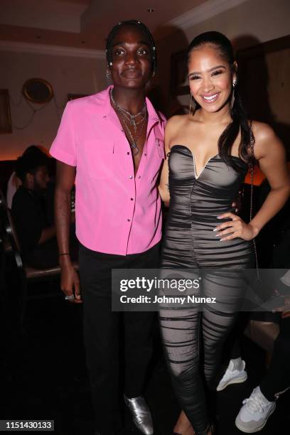 Rickey Thompson and Angelica Vila attend Republic Records 2nd Annual Pre-BET Awards Dinner on June 21, 2019 in Los Angeles, California.