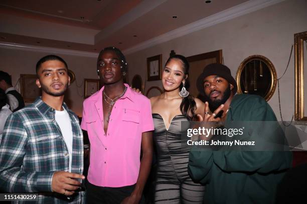 Shraban, Rickey Thompson, Angelica Vila, and Marco McKinnis attend Republic Records 2nd Annual Pre-BET Awards Dinner on June 21, 2019 in Los Angeles,...