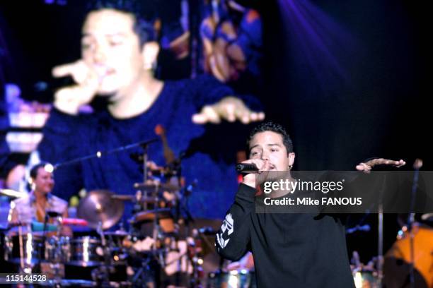 Santana Performs in Los Angeles, United States on October 02, 2004 - Santana vocalist Andy Vargas performs live at the Greek Theatre.