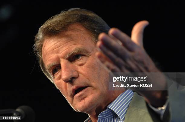 Bernard Kouchner at the Interlebanese meeting of Celle Saint Cloud in France on July 15, 2007 - Bernard Kouchner Foreign Affairs minister at the...