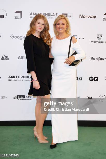 Carola Ferstl and daughter Lilly Ferstl attend the Green Award as part of the Greentech Festival at Tempelhof Airport on May 24, 2019 in Berlin,...