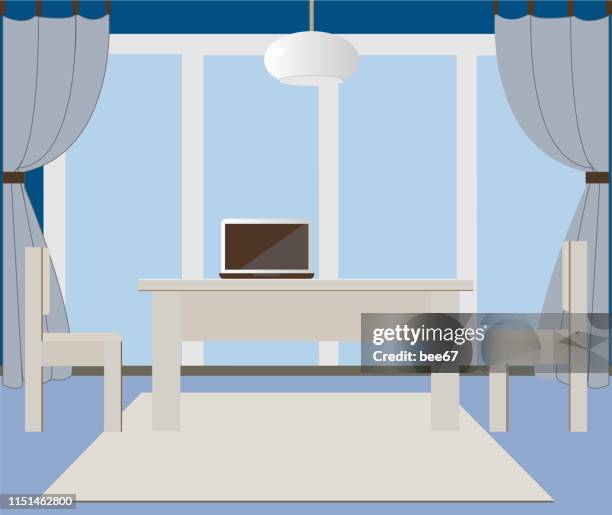 furniture vector room - empty bookcase stock illustrations