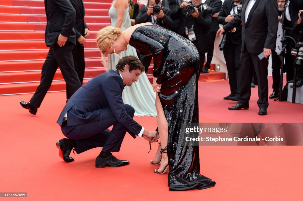 Niels Schneider and Virginie Efira attend the screening of "Sibyl