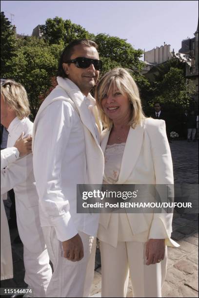 French celebrities pay last tribute to music producer Eddie Barclay at St. Germain des Pres Church in Paris, France on May 18, 2005 - Henri Leconte...