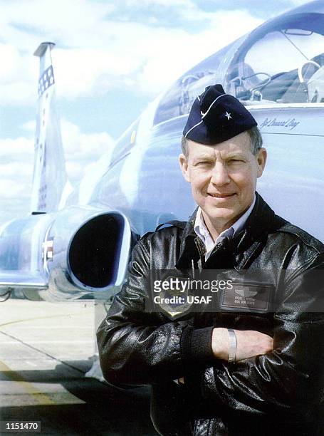 Brig. Gen. Steve Ritchie, the only US Air Force fighter pilot ace since the Korean War retires January 29, 1999 after more than 34 years in the Air...