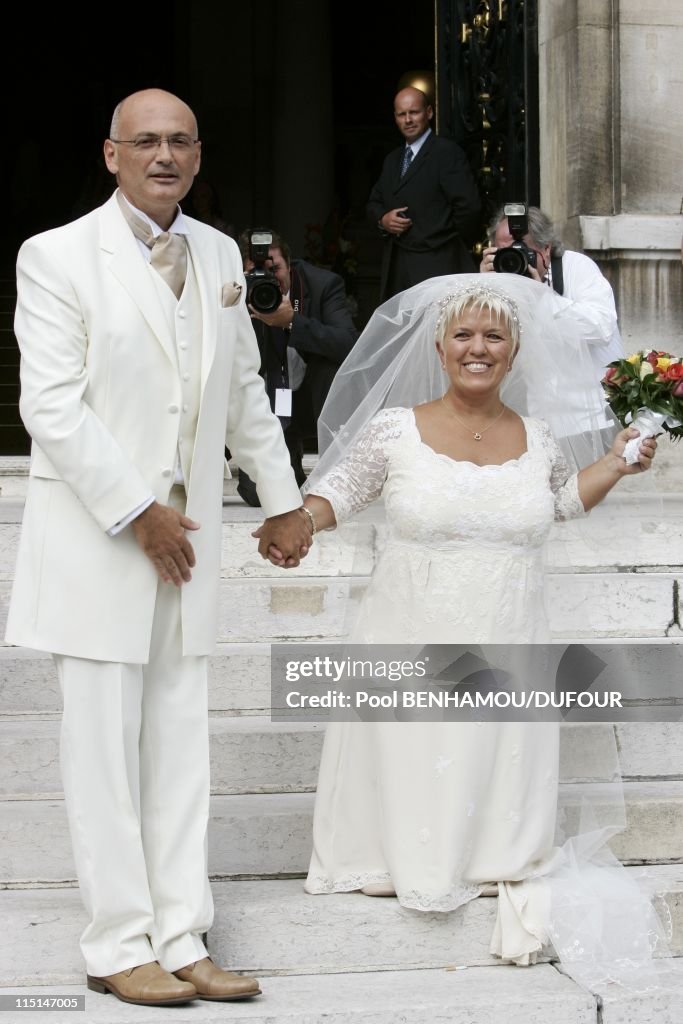 Wedding Of Mimie Mathy And Benoist Gerard In Neuilly Sur Seine, France On August 27, 2005.