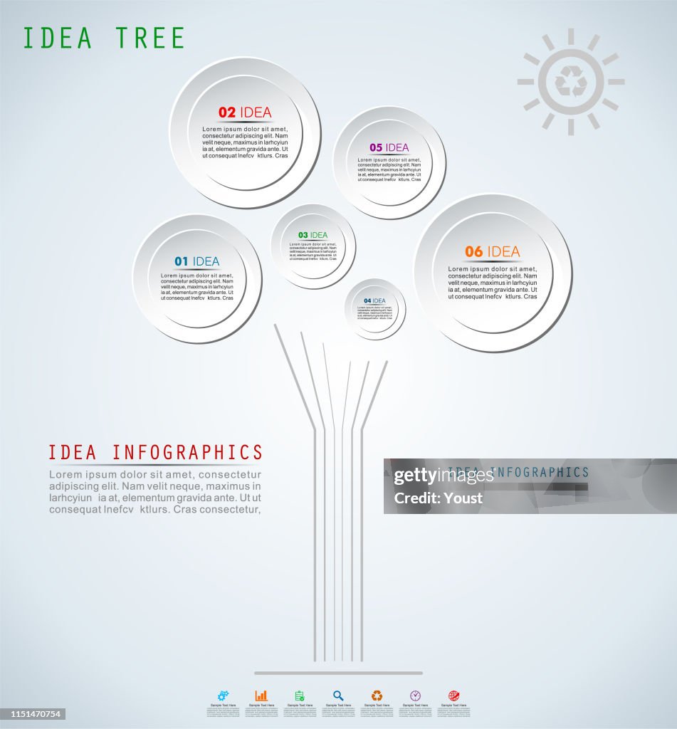 Idea Tree Process Implementation Idea Tree Infographics Paper Style High-Res Vector Graphic - Getty Images