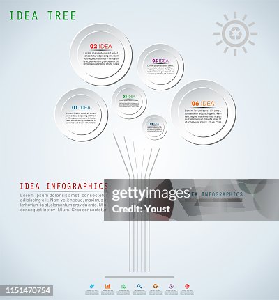 Idea Tree Process Implementation Idea Tree Infographics Paper Style High-Res Vector Graphic - Getty Images
