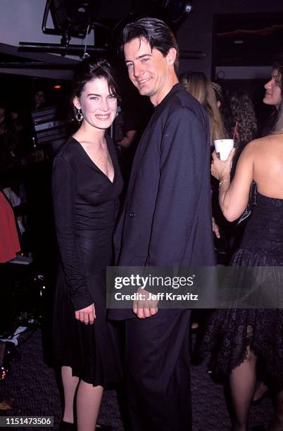 Kyle MacLachlan and Lara Flynn Boyle at the 1991 MTV Video Music Awards at in Los Angeles, California.