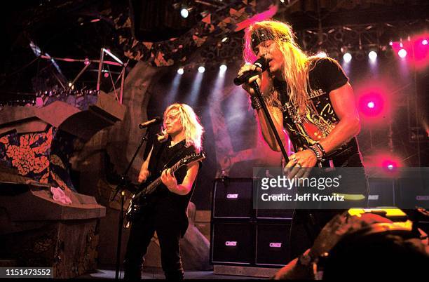DeVille and Bret Michaels of Posion at the 1991 MTV Video Music Awards at in Los Angeles, California.