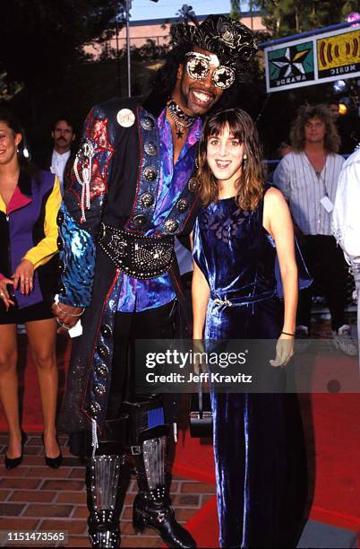 Bootsy Collins and Martha Quinn at the 1991 MTV Video Music Awards at in Los Angeles, California.