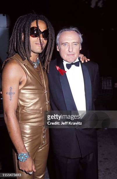 Lenny Kravitz And Dennis Hopper at the 1991 MTV Video Music Awards at in Los Angeles, California.