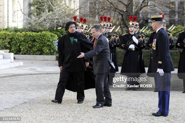 Libyan leader Moammar Gaddafi was to be received by the French president of the National Assembly Bernard Accoyer in Paris, France on December 11,...