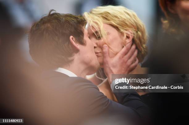 Virginie Efira and Niels Schneider attend the screening of "Sibyl" during the 72nd annual Cannes Film Festival on May 24, 2019 in Cannes, France.