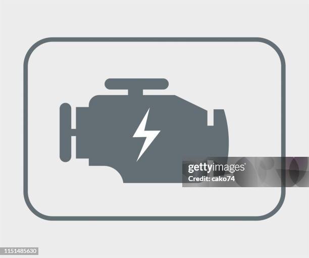 engine vector icon - broken machine part stock illustrations