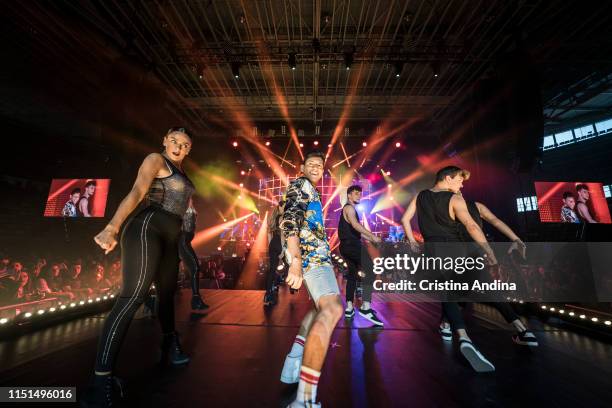 Coruña, SPAIN Alfonso performs on stage during OT Tour 2019 on May 24, 2019 in A Coruña, Spain.