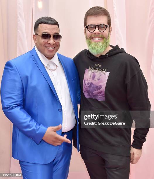 Jason Lee and Perez Hilton arrive at Hollywood Unlocked Social Impact Brunch Powered By PrettyLittleThing.com at The Sunset Room on June 22, 2019 in...