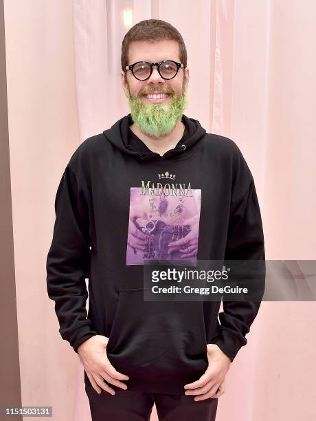 Perez Hilton arrives at Hollywood Unlocked Social Impact Brunch Powered By PrettyLittleThing.com at The Sunset Room on June 22, 2019 in Hollywood,...