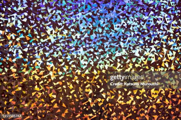 abstract triangular gradient hologram background - holograma fotografías e imágenes de stock