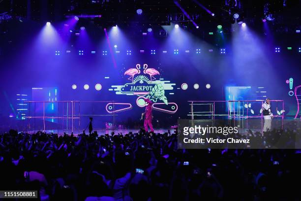 Bad Bunny performs on stage during the MTV MIAW Awards 2019 at Palacio de los Deportes on June 21, 2019 in Mexico City, Mexico.