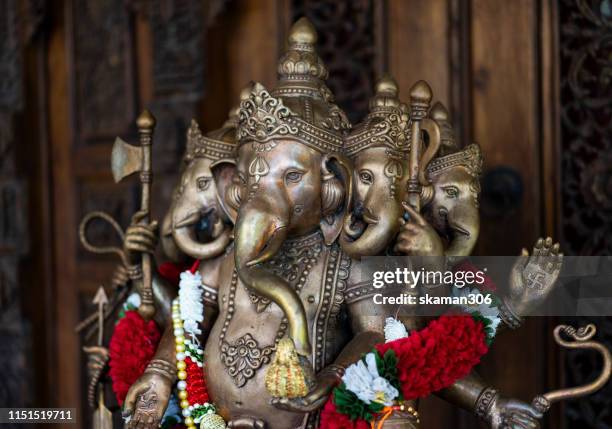 stone carving ganesha hindu god god of success - ganesha ストックフォトと画像