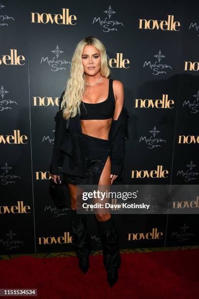 Khloe Kardashian walks the red carpet at the official grand opening party for Mohegan Sun's new ultra-lounge, novelle, on Saturday, June 22 in...