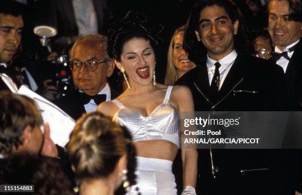 Cannes Film Festival in Cannes, France in May, 1991 - Singer Madonna arrival's for a movie "in bed with Madonna" wearing Jean-Paul Gaultier.
