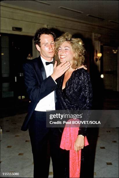 Players' evening at Roland Garros in Paris, France on May 04, 1985 - John Mc Enroe and wife Tatum O'Neal.