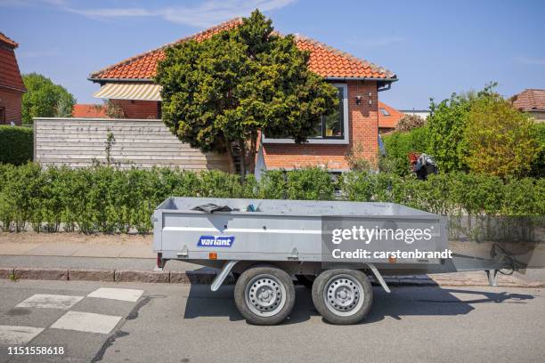 typical danish suburb house - trailer stock pictures, royalty-free photos & images