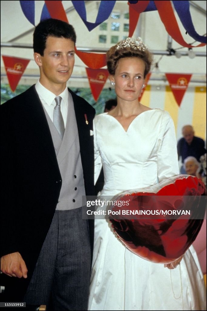 Wedding Of Prince Alois Of Liechtenstein And Sophie In Bayern In Vaduz, Liechtenstein On July 03, 1993.