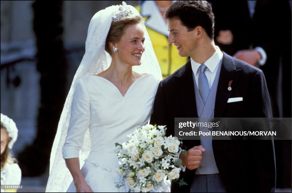 Wedding Of Prince Alois Of Liechtenstein And Sophie In Bayern In Vaduz, Liechtenstein On July 03, 1993.