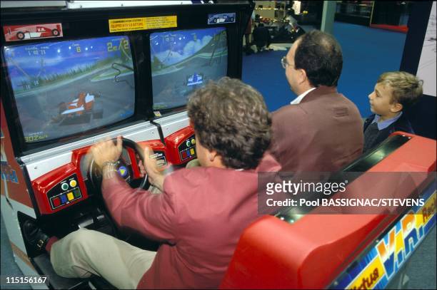 The "Mondial de l'automobile" in Paris, France on October 05, 1994 - Video games.
