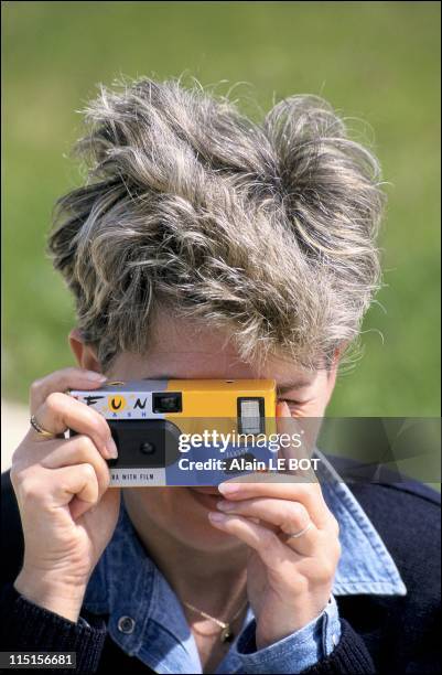 Illustration: Kodak's disposable camera in France in October, 1996.