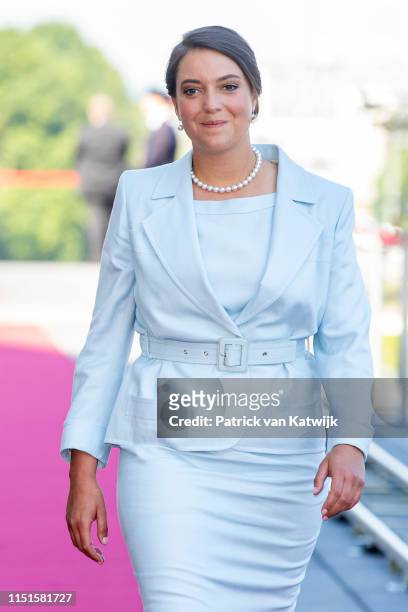 Princess Alexandra of Luxembourg arrive at the Philiarmonie for the concert on the National Day on June 23, 2019 in Luxembourg, Luxembourg.