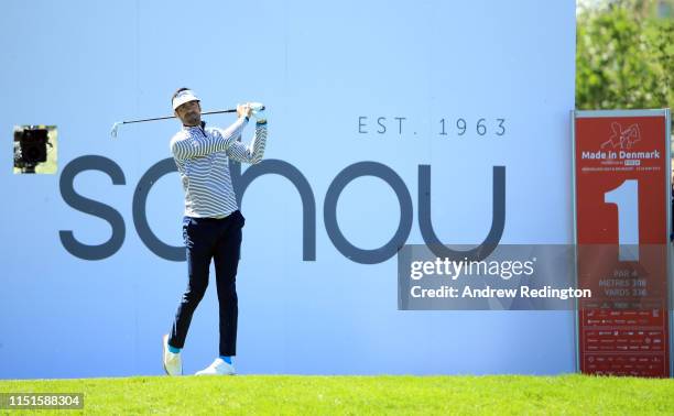 Alvaro Quiros of Spain in action during Day Three of the Made in Denmark at Himmerland Golf & Spa Resort on May 25, 2019 in Aalborg, Denmark.