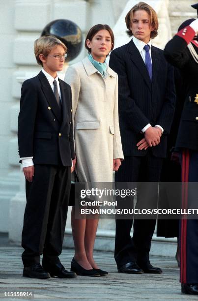 Monaco National Day celebration in Monaco City, Monaco on November 19, 1999 - Pierre, Charlotte, Andrea .