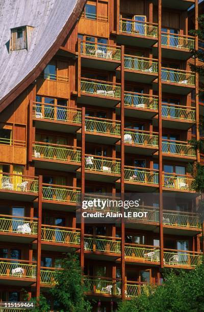 Les Arcs station in France in August, 1999.