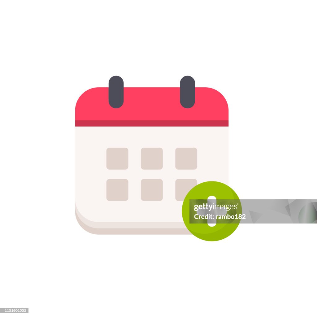 Calendar with Add Symbol Flat Icon. Pixel Perfect. For Mobile and Web.