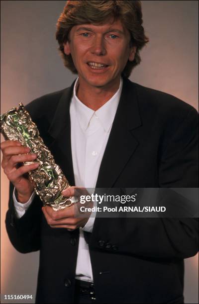 The 14th evening of the "Cesars" in Paris, France in February, 1989 - Etienne Chatiliez, Cesar for the best original screenplay or adaptation for...