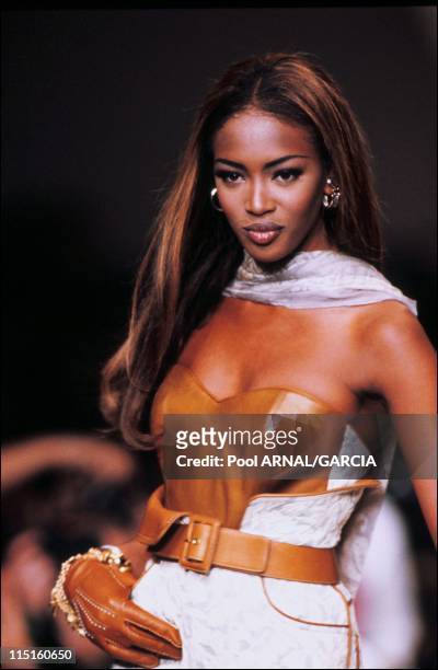 Dior Ready to Wear Spring Summer 92 show in France on October 21, 1991 - Naomie Campbell.