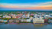 Downtown Savannah Georgia Skyline Aerial