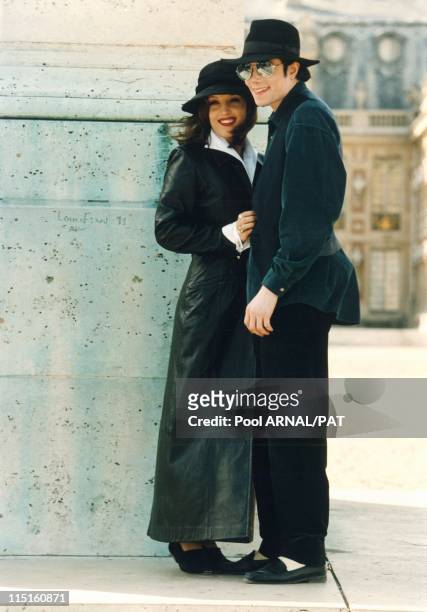 Michael Jackson in Versailles, France in 1994 - Michael Jackson with Lisa Marie Presley in Versailles.