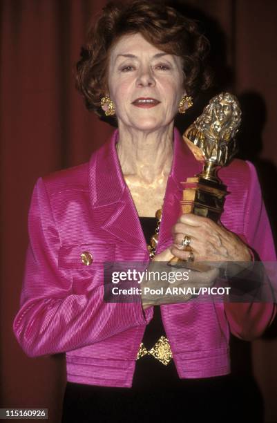 "Molieres" stage Awards Ceremony in Paris, France in May 1989 - Annick Alane.