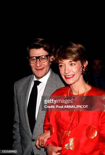 File pictures of Yves Saint Laurent in France in 1989 - Yves Saint Laurent and Loulou de la Falaise, 1991.