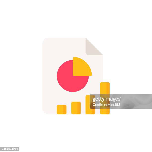 analytics, report, finance flat icon. pixel perfect. for mobile and web. - performance dashboard stock illustrations