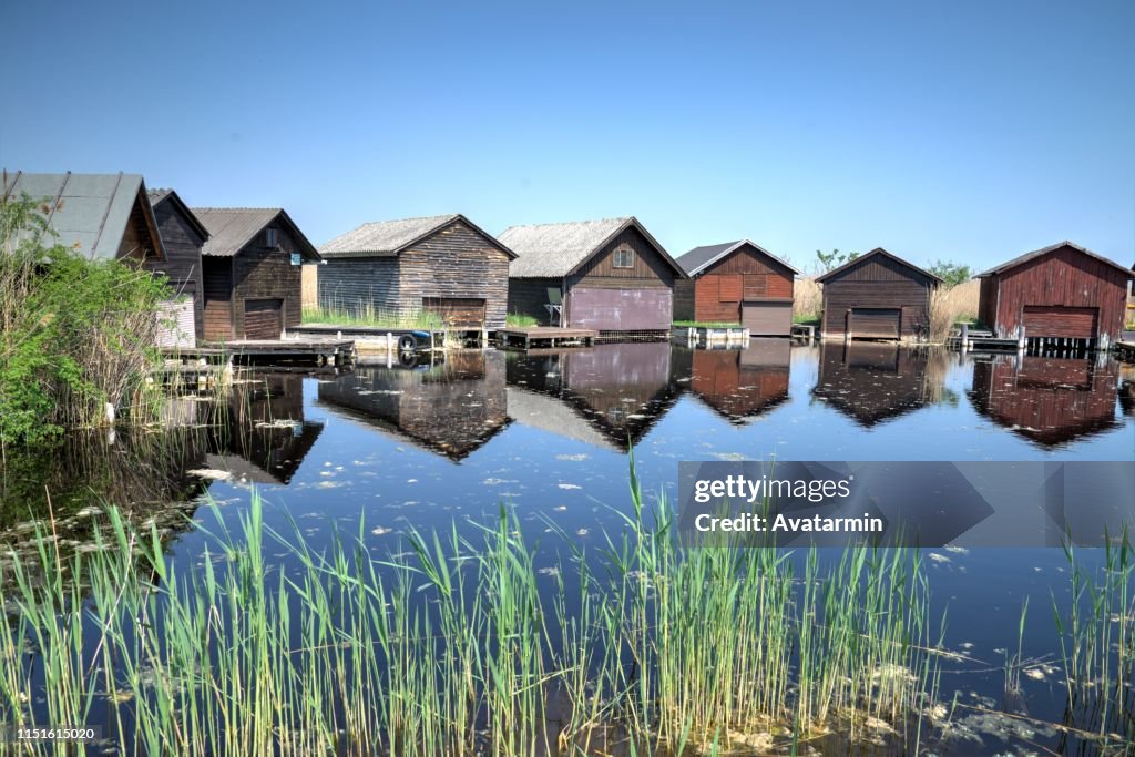 Fishing hut in Rust at Neusiedlersee