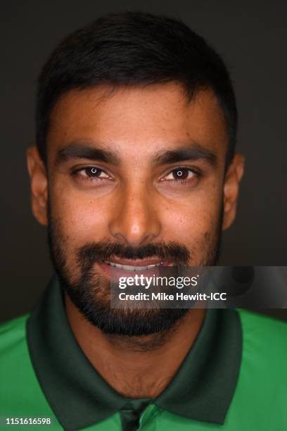 Liton Das of Bangladesh poses for a portrait prior to the ICC Cricket World Cup 2019 at the Park Plaza Hotel on May 25, 2019 in Cardiff, Wales.