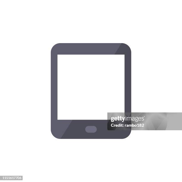tablet flat icon. pixel perfect. for mobile and web. - store interactive display stock illustrations